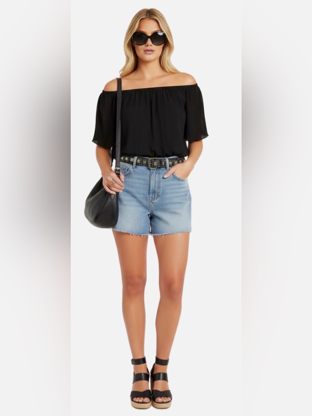 Off-Shoulder Black Women's Top Alice + Olivia